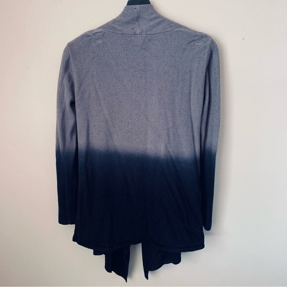 Barefoot Dreams Cozy Chic Lit Calypso Ombré Hi/lo Open Cardigan Pewter/Black S/M - Picture 12 of 14